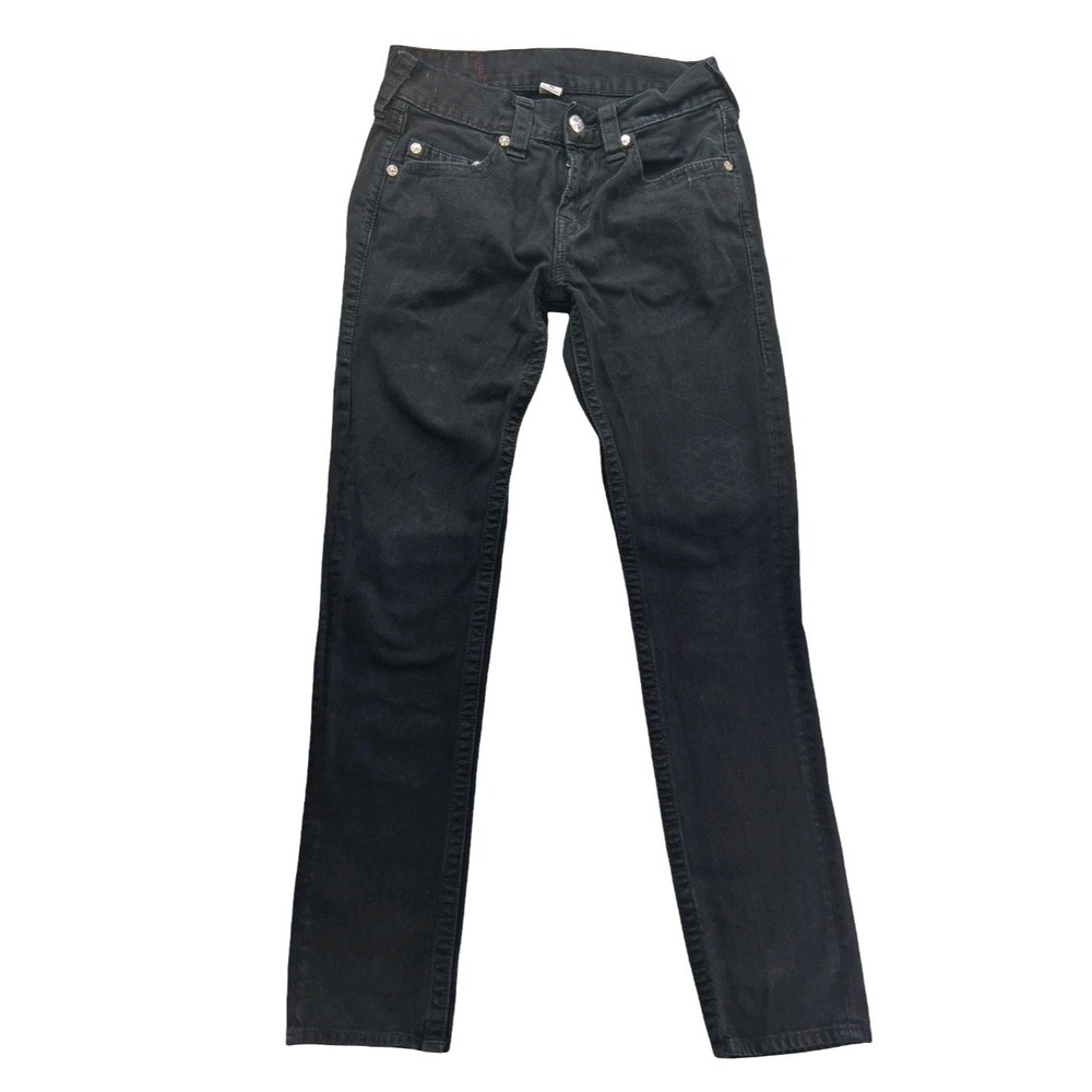 True Religion Section Skinny Jeans Mens 30x32 Black Dark Wash Slim Denim Pants